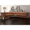 Day and Night - Day and Night Chesterfield Corner Sofa 6 Seats Brown Artificial Leather