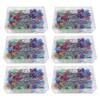 6 Boxes Sewing Pin Colorful Multifunctional Rhinestone Corsage Bouquet Pin for Handcraft