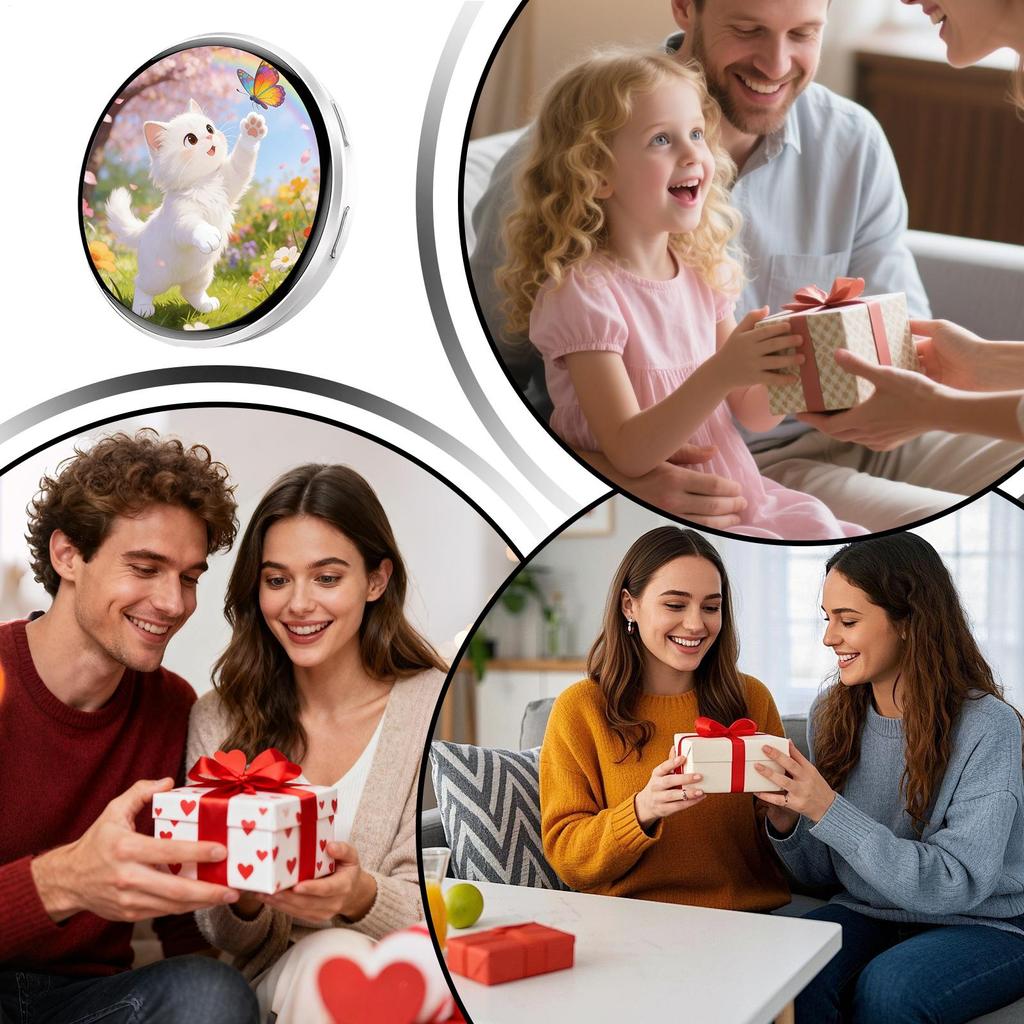 Badge Electronic Hd Touchscreen Digital Photo Display Brooch Electronic Badge Anime Pins For Backpacks Christmas Boys Girls