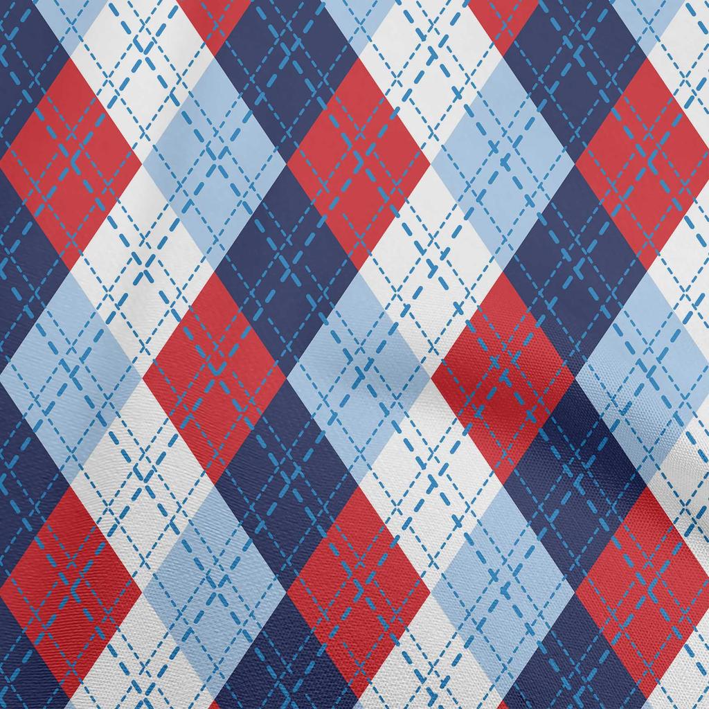 oneOone Cotton Flex Light Green Fabric Check Argyle Dress Material Fabric Print Fabric By The Yard 40 Inch