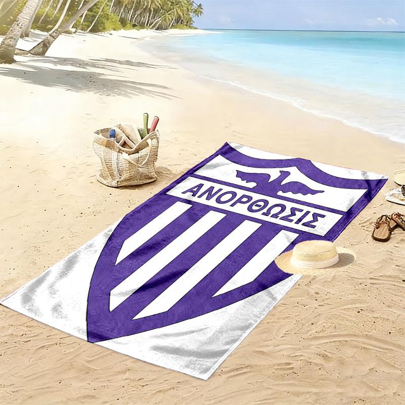 Anorthosis Famagusta FC Print Beach Towel, Large Soft Quick Dry Towel for Beach Camping Swimming