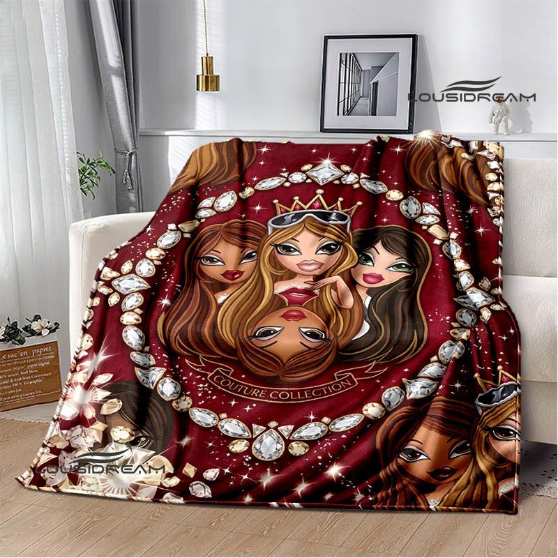 Bratz kawaii printed blanket Picnic blanket Warm blankets Outdoor Blanket Home bed linings blankets for beds Birthday Gift