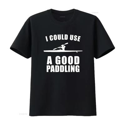 I Could Use A Good Paddling Funny Kayak T Shirt Vintage Washed Fashion Stretched Unisex Homme Stylish Casual Designer Clothes