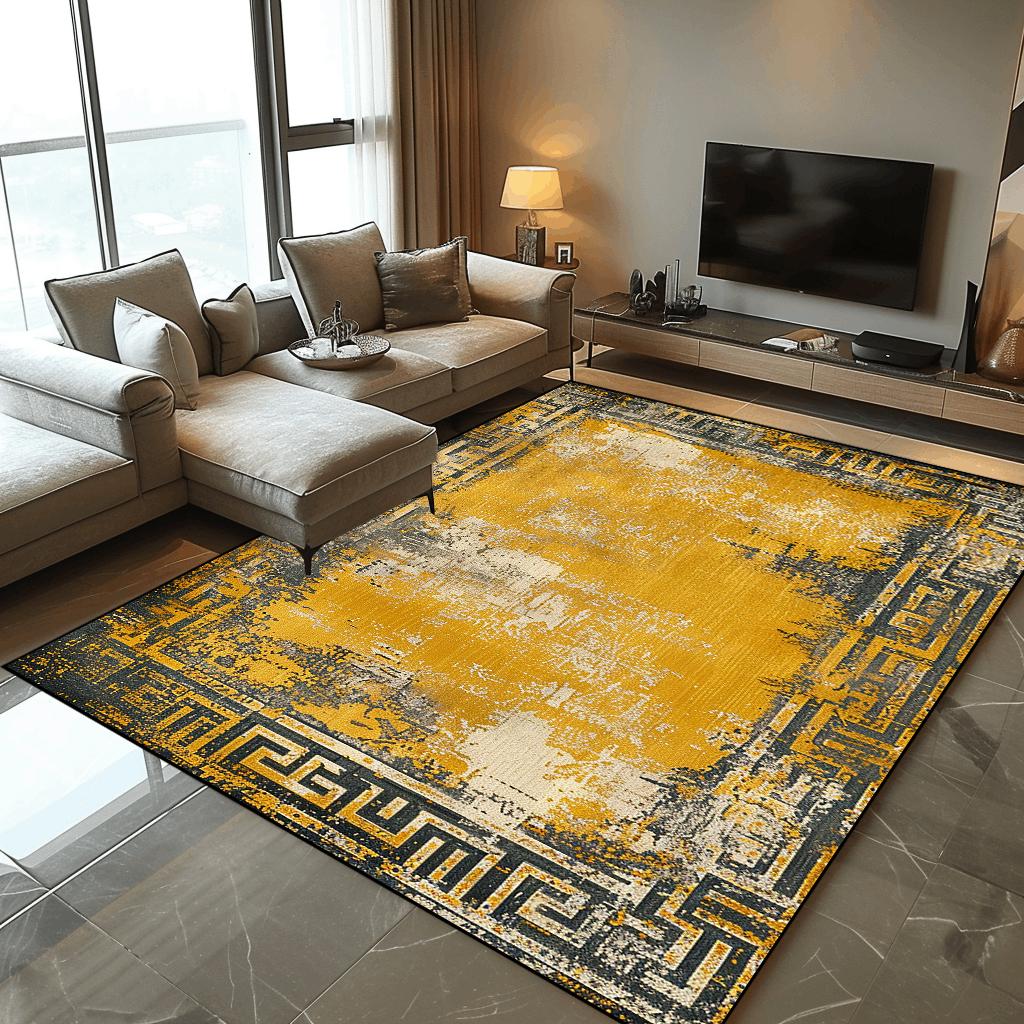 Modern Abstraction Rug Living Room Decoration Luxury Light Carpet Large Area Bedroom Comfortable Soft Mat Non-slip Lounge Rug