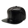 Big Size Crocodile Leatherpattern Baseball Cap Unisex Adjustable Trend Hip Hop Style Cross Skull Flat Brim Duck Tongue Hat