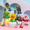 Zombies Game KeyChain Cartoon Figure VS Plants Sunflower Peashooter Keyring Wall-nut Chomper Key Backpack Gifts