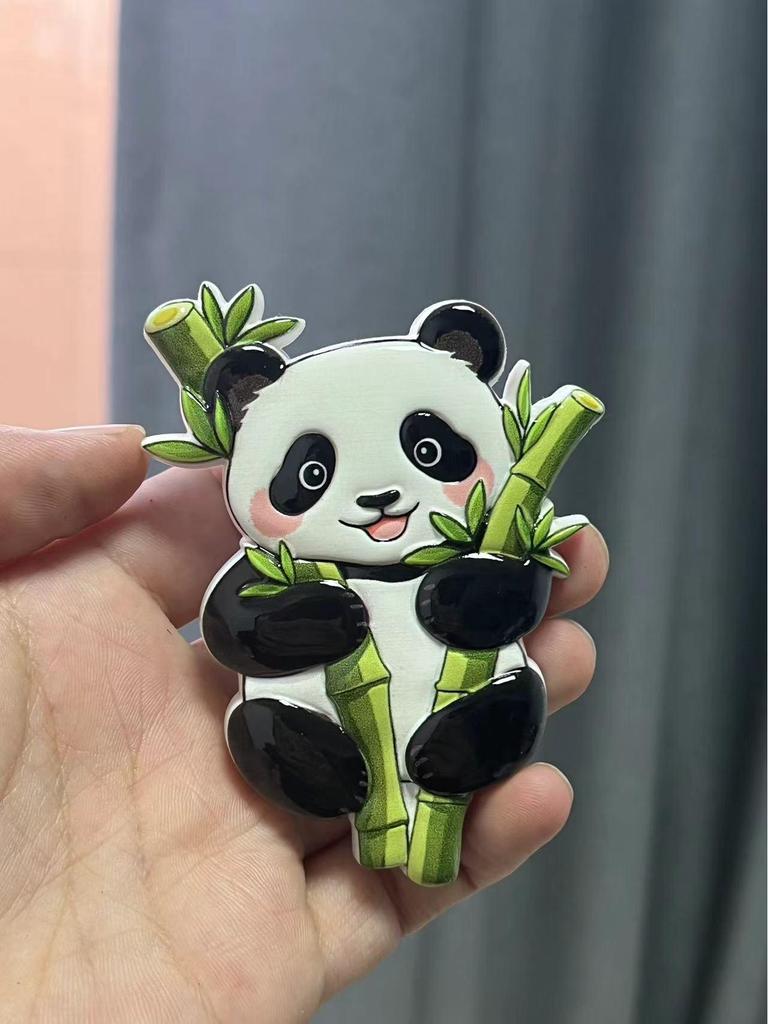 Magnete Mahjong 3D Panda Cartone Animato: Souvenir & Apribottiglie
