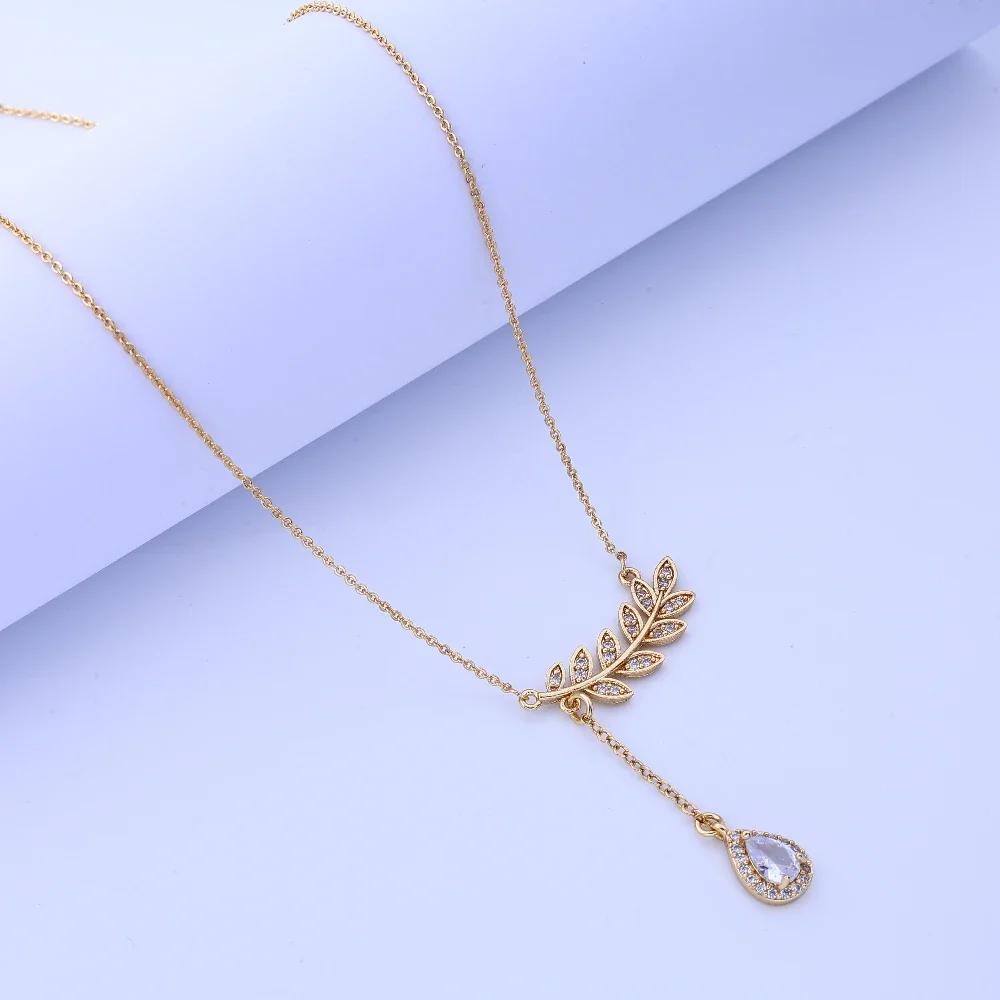 High-end tassel wheat ear necklace women's years old and safe hot clavicle chain design sense meteor fashion temperament Europe