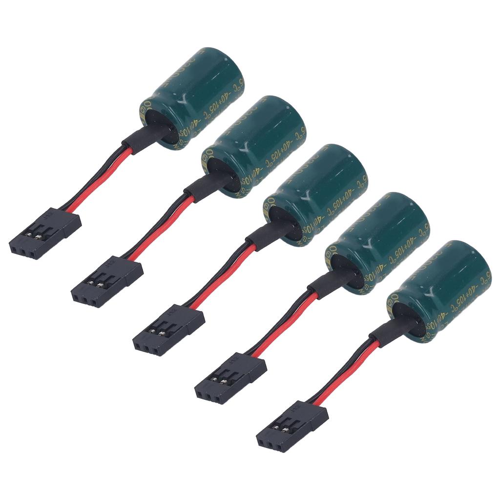 5pcs RC Drone Voltage Protector 3300uF 16V Large Capacitor Receiver Voltage Protector with Plug for FUTABA