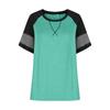 Casual Women's Patchwork Gradient Short Sleeved Casual T-shirt