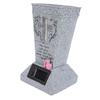 Vaso Solare per Tomba Cimiteriale, Vaso per Lapide in Resina con Picchetti per Terra Portafiori per Lapide Cimiteriale Uso Esterno