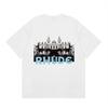 Best Rhu Logo De Printed ShortSleeved TShirt Castle Printed High Street American Streetwear Brand TShirt For Unisex And Unisex