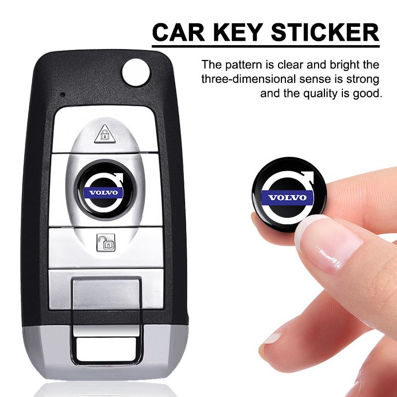 Car Remote Key Sticker Aluminum Emblem Decoration Decal For Volvo XC90 XC60 XC40 V40 V50 V60 S40 S50 S60 S70 S80 S90 240 C70 FN Vnl Truck
