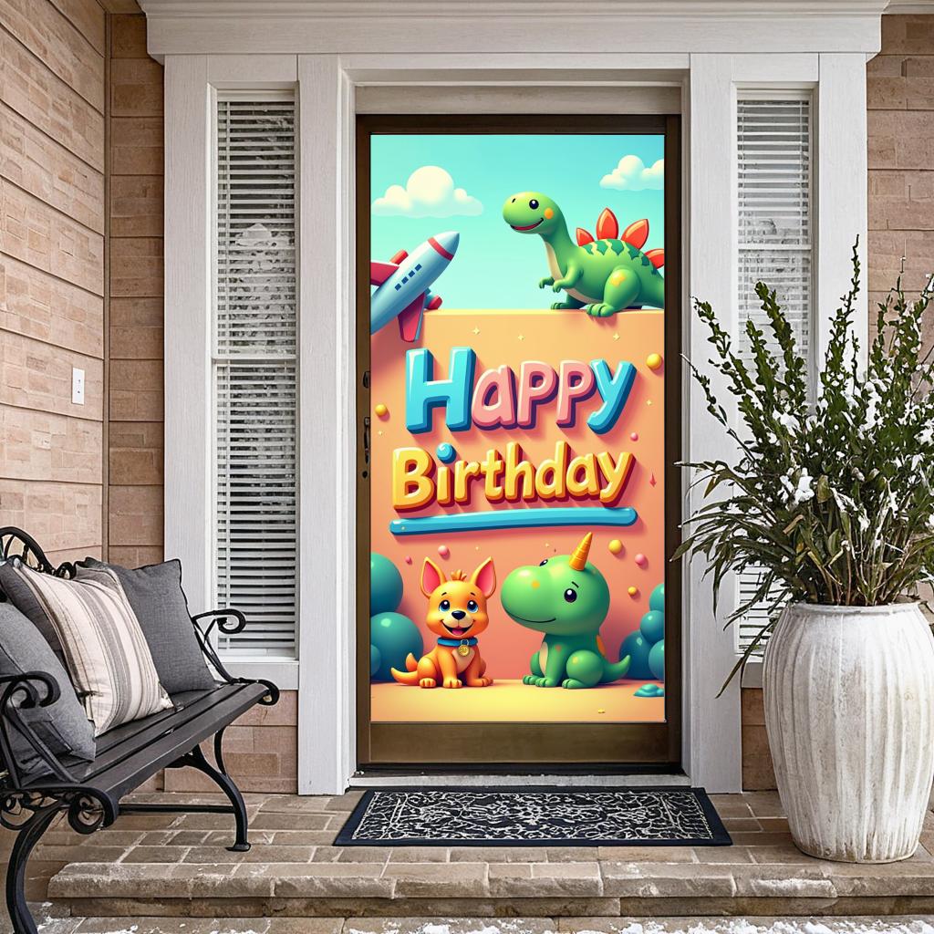Durable Birthday backdrop Entertaining Colorful Vibrant Background Creative Party decorations for Indoor