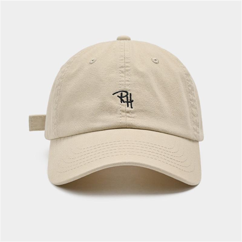 

Унисекс бейсболка с вышивкой букв RH для мужчин и женщин, летняя повседневная шляпа для улицы, регулируемая, хип-хоп, уличная одежда, шляпы тракеров бежевый