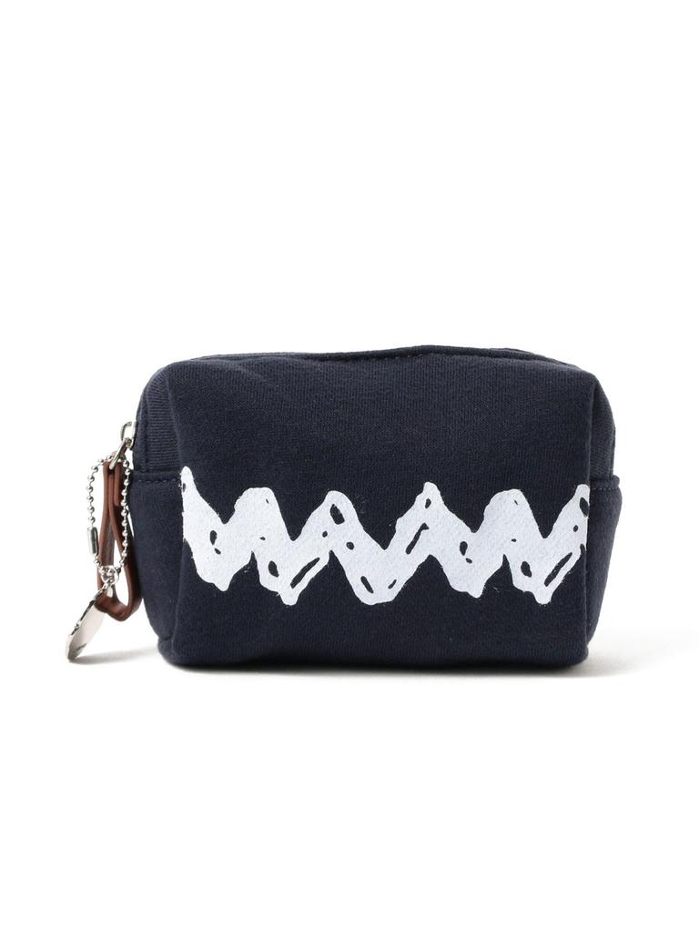 [Beams Golf] S/S TEE PEANUTS Charlie Brown Pouch NAVY -
