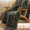 OEING Winter Thickened Rabbit Velvet Blanket
