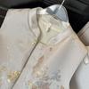 2025 Retro Button-up Small Round Neck Jacquard Brocade Exquisite Embroidered Vest Top