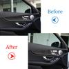 Soft Carbon Fiber For Mercedes Benz C Class W205 GLC Class 2014- Interior Door Decoration Panel Cover Trim Car Accessories