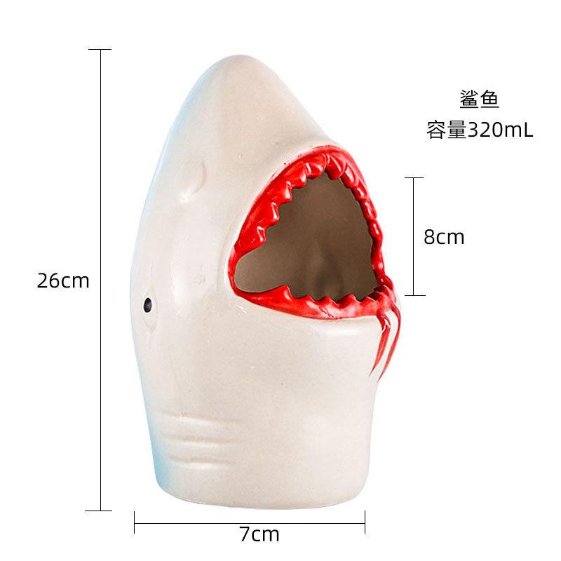 

Ceramic TIKI mug cocktail cup funny Hawaiian tropical hermit crab panda shark elephant cup bar accessories tiki cocktail