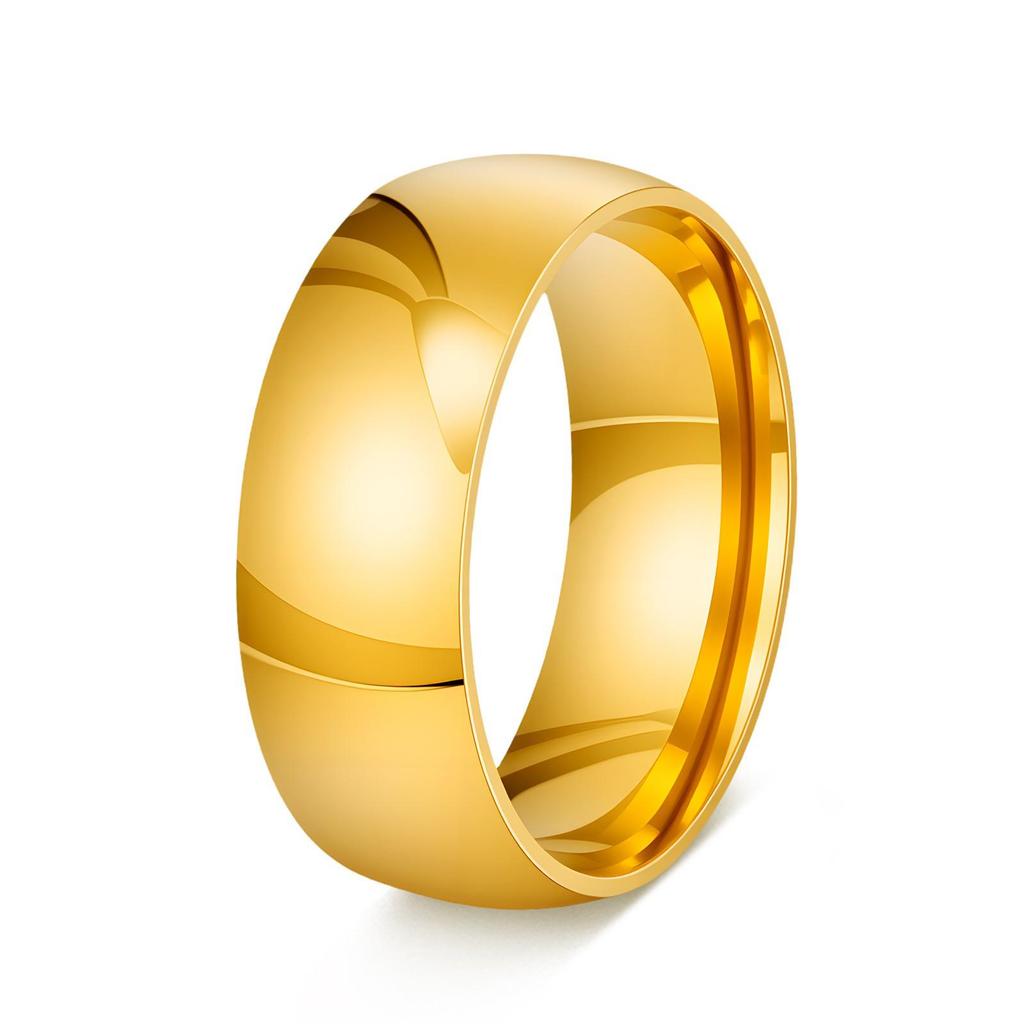 Anello di Coppia in Acciaio Titanio e Diamante Stile Europeo e Americano - Gioielli alla Moda in Acciaio Inossidabile