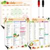 3 Pcs Baby First Food Tracker Magnet Baby Weaning Chart Food Log Checklist Baby Daily Meal Planner Journal Recipes With 2 Dry-Er