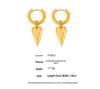 Heart Buckle Earrings: Retro 18k Gold-Plated Titanium Steel Design for Women