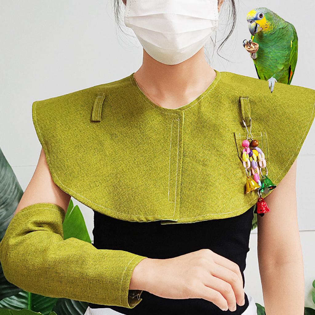 Parrot Antiscratch Shoulder Protector Arm Guard Set for Multifunctional Diaper Shawl with Adjustable Size for Bird Fun