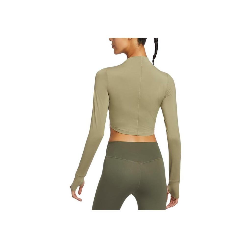 Nike Breathable Slim Fit Quick-Dry Long Sleeve Sports T-Shirt Women Tops Grass-Green FB5277-276