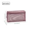 Women's Portable Mesh Honeycomb Makeup & Toiletry Bag - Visible Storage, Small & Lightweight Cosmetic Brush Bag for Travel.