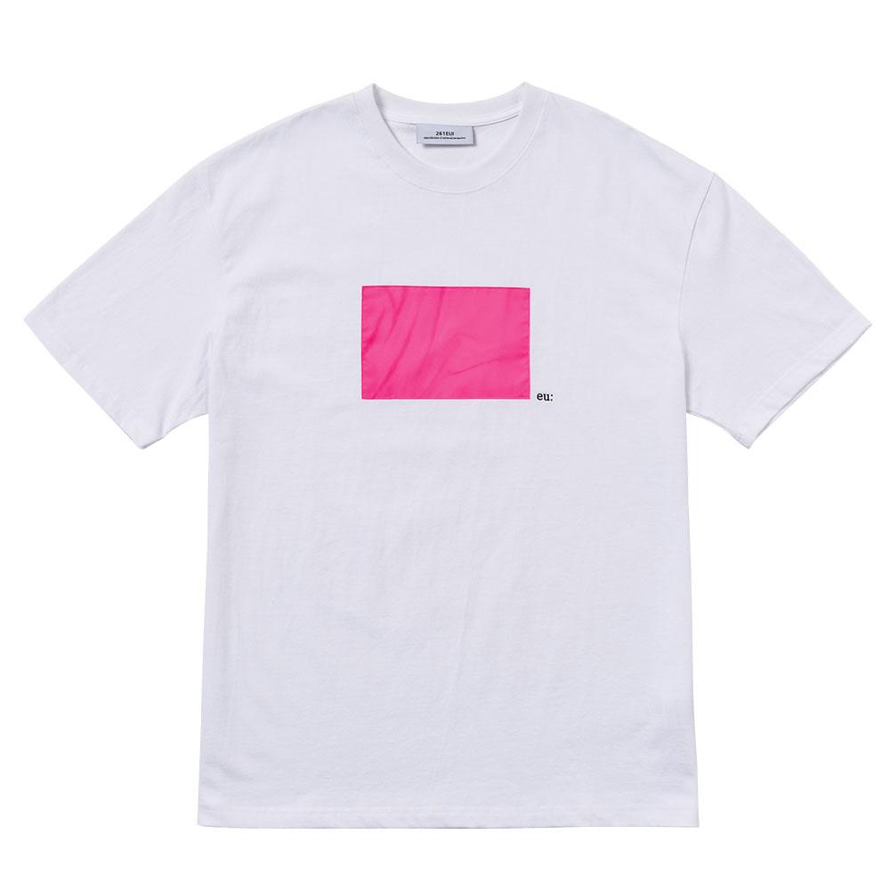 261 Iui Signature Wrinkle T-Shirt White Magenta 2/Free