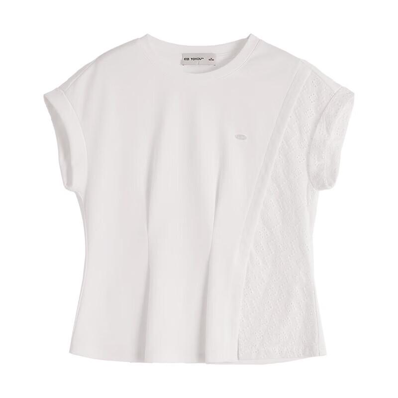 Chuyu Women's Lace Patchwork Short Sleeve T-shirt