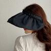 Sunscreen vinyl shell hat women's UV protection sun hat summer empty top face small sun hat beach hat
