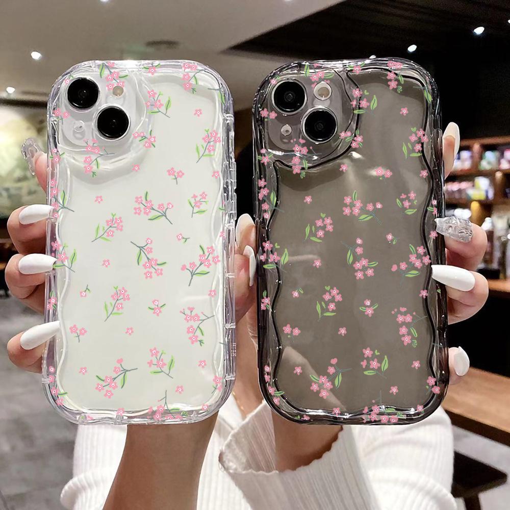 Shrimp skin hot explosion fresh small floral mobile phone case iPhone13 niche non-collision anti-drop silicone case Apple 16pm