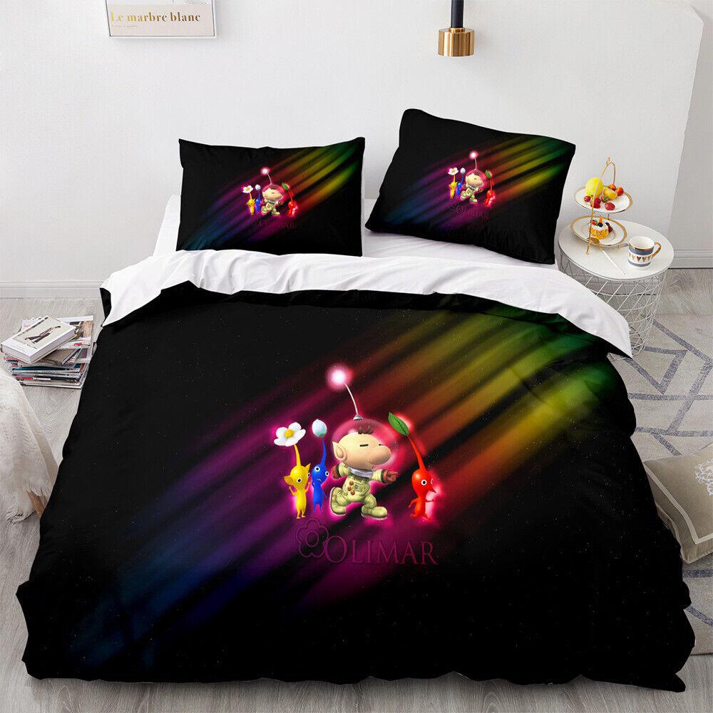 Game Pikmin Bedding Sets Hocotate Olimar Comforter Quilt Bed Cover Duvet Cover Pillow Case 2-3 Pieces Sets Kids Adult Size
