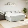 Vidaxl Letto Continentale Con Materasso, Grigio Chiaro, 180X200Cm, Velluto