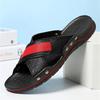 Men Slippers Leather Summer Outside Sandals Lightweight Soft Sole Beach Slippers for Men Casual Slide Mens Shoes Big Size 47 48