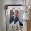 Floral Patchwork Layered Vest Dress - Spring/Summer 2026 Long Skirt