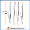 4pcs Precision Stainless Steel Tweezers Set - Eyebrow, Nose & Facial Hair Removal, Fragrance-Free, Glossy Finish