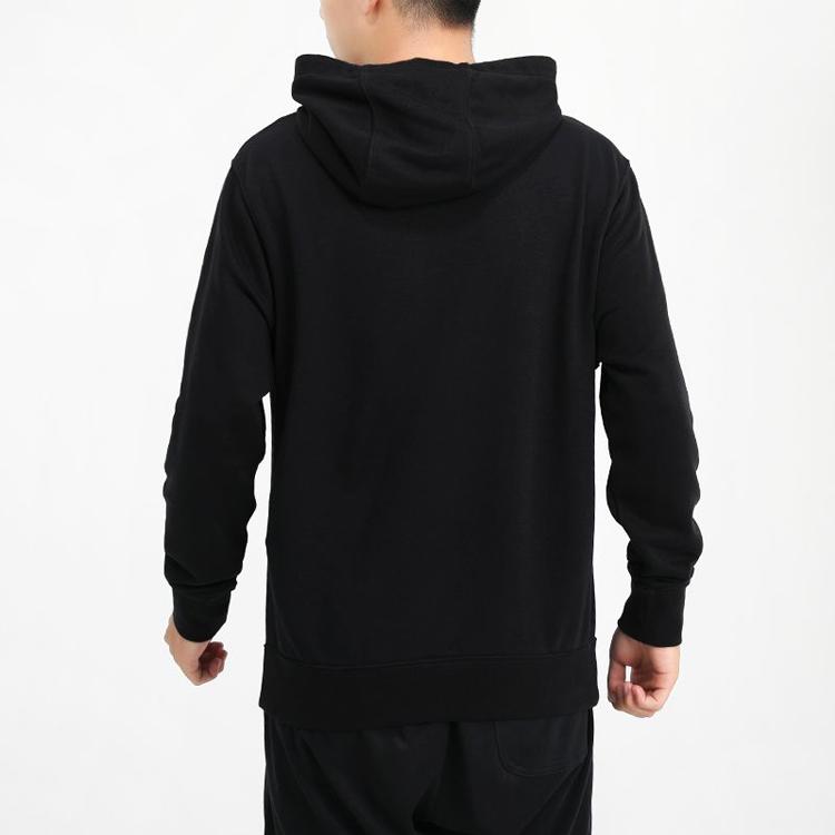 Nike Sportswear Logo Print Pullover Hoodie Men Tops Black CZ9129-010