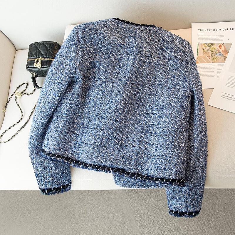 Women's Small Fragrance Style Wool Blend Knitted Cardigan