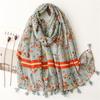 Autumn Fashion Aztec Geometric Tassel Viscose Shawl Scarf Lady High Quality Wrap Pashmina Stole Bufandas Muslim Hijab Sjaal
