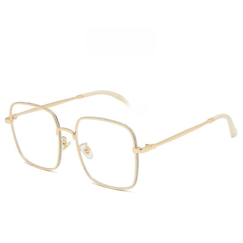 Fashion Square Glasses Frame With Blue Light Blocking For Stylish Office Wear