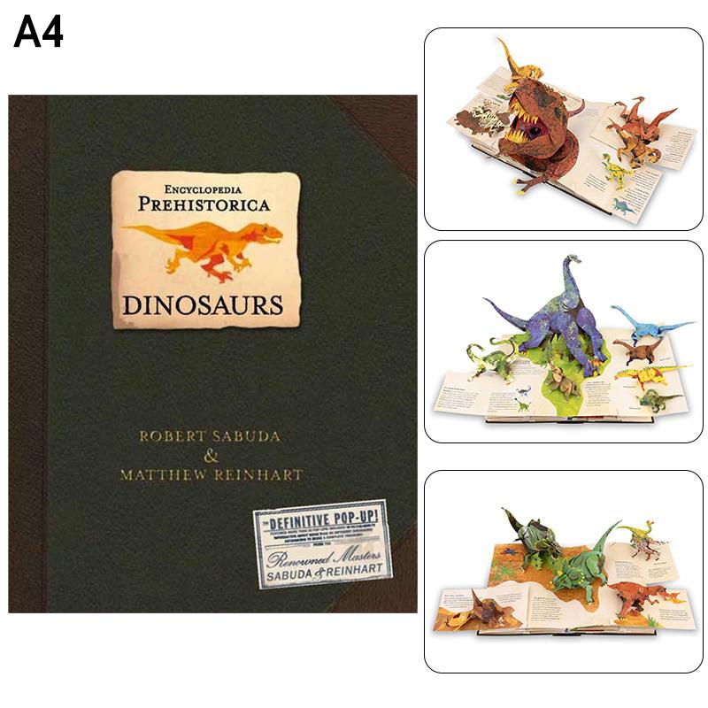 3D Encyclopedia Prehistorica Dinosaurs Marine Organism Folding Pop-Up Book Diverse Dinosaur Species Guide Perfect Gift