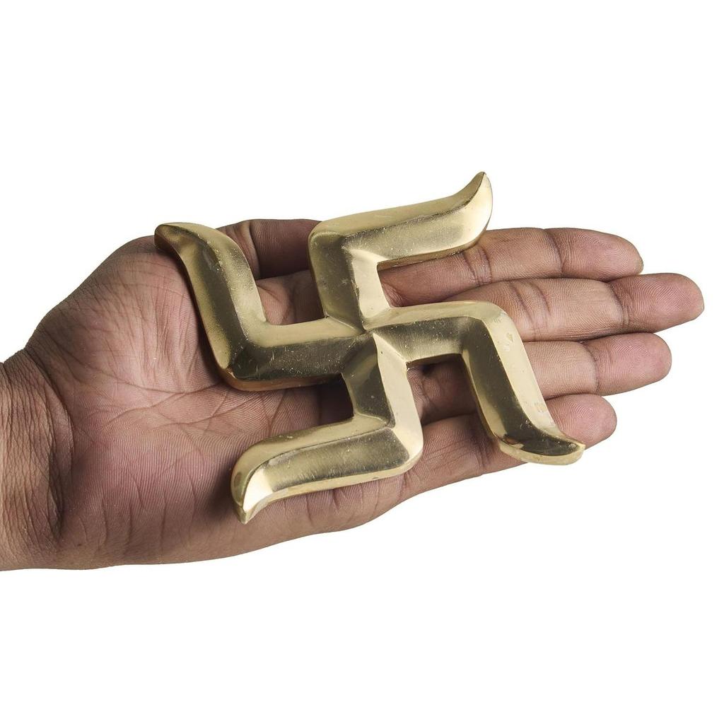 Brass Swastik Sathiya Wall Hanging Yantra – | Auspicious Vastu Religious Symbol