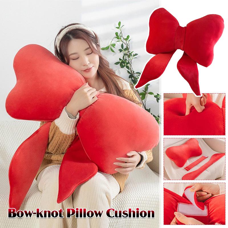 

Girl Room Decor Bowknot Pillow Sofa Seat Chair Back Cushion Thicken Bow Tie Shape Stuffed Throw Pillow Wedding Room Decor 70x40cm