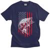 Vintage PerforUnisexce Fishing TShirt Unisex Short Sleeve American Flag Bass Fish FisherUnisex Summer T Shirt Cotton Distressed Tee Tops