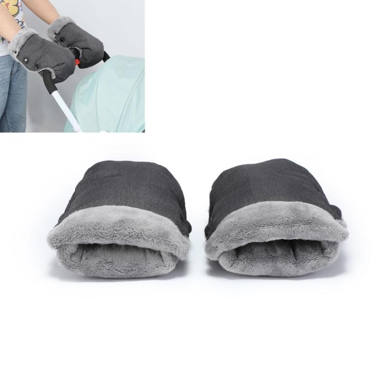 Stroller Handle Hand Warmer Soft Warm Gloves for Parents Comfortable Hand Muff Cold Weather Windproof Handmuffs