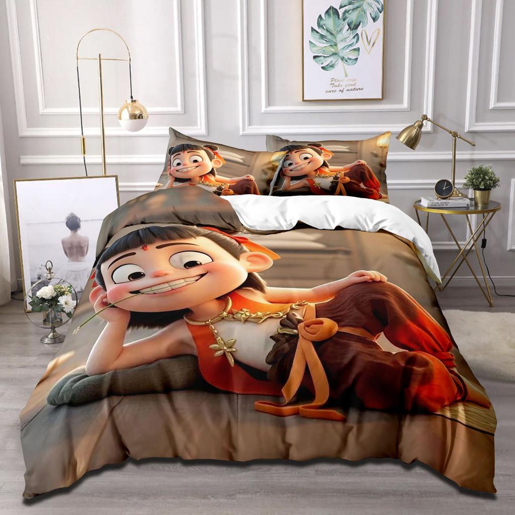 Cartoon Animation Movie Quilt Cover Three-Piece Bedspread