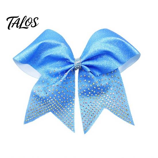 Secure Hair Grips for Dancers Sparkling Bow Clip, Glitter Sequin Clip Cheerleading Ribbon Bows Cheer Performance And Dance Team Accessories,